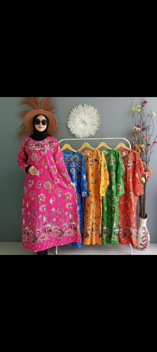 Daster Muslim Longdress Bahan Rayon  Ld 110 - 115 